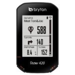 Le GPS Bryton Rider 420 fixé sur un cintre de vélo de route.