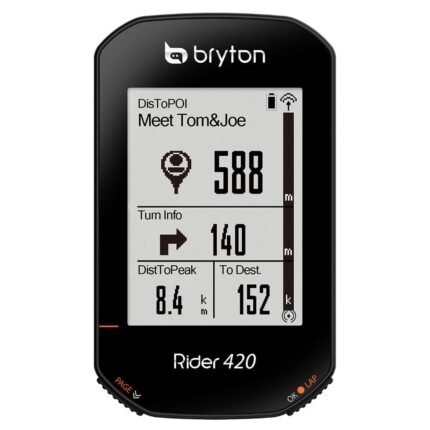 Le GPS Bryton Rider 420 fixé sur un cintre de vélo de route.