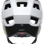 Casque VTT POC Kortal Race MIPS blanc et noir de profil.