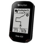 Icônes de connectivité sur l'écran d'un Bryton Rider 420.