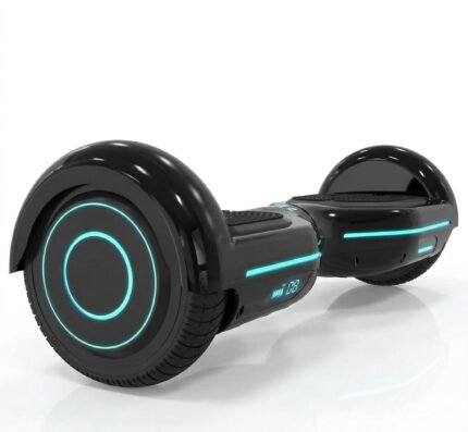 Hoverboard Megamotion A03 noir avec capteurs d'équilibre.