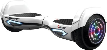 Hoverboard Razor Hovertrax 2.0 bleu avec indicateurs LED.