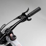 VTT Rockrider ST 540 S en extérieur sur un chemin forestier.