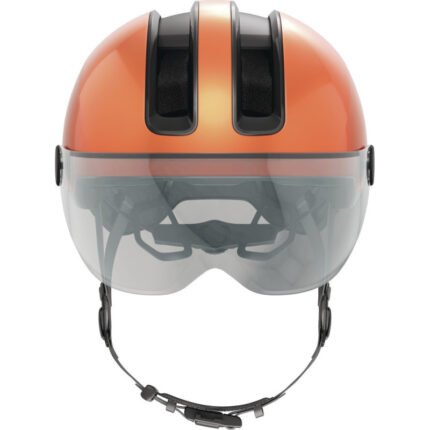 Profil du casque Abus Hud-Y Ace avec visière baissée.
