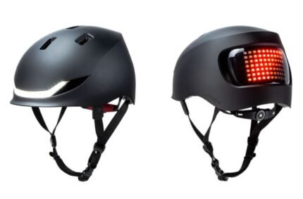 Intérieur jaune du casque Lumos Matrix MIPS montrant le système MIPS.