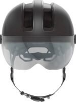 Casque Abus Hud-Y Ace montrant son éclairage LED arrière actif.
