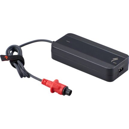 Chargeur Specialized 48V pour Batterie E-Bike noir avec câble secteur européen.