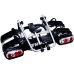 Porte-vélos Thule EuroWay G2 replié pour un rangement en garage.