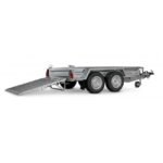 Remorque porte-engin Brenderup MT2610STB2600 avec rampes arrière.