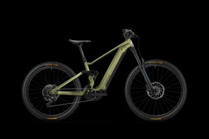 VTT électrique tout-suspendu Lapierre Overvolt TR 6.8 gris et noir.