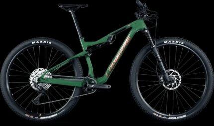 VTT tout-suspendu Lapierre XR 5.9 en carbone, coloris noir et rouge.