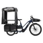 Vélo cargo électrique O2feel Equo 7 Adventure avec pneus crampons.
