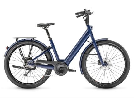 Vélo électrique urbain Moustache Lundi 27 avec cadre ouvert.