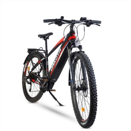 VTT électrique UrbanBiker Dakota PLUS noir avec batterie intégrée.