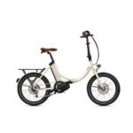 Vélo électrique pliant O2feel iPeps plié et déplié.