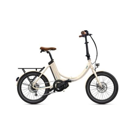 Vélo électrique pliant O2feel iPeps plié et déplié.