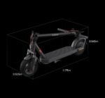 Gros plan sur le deck et les pneus 10 pouces de la Xiaomi Electric Scooter Elite 400W.